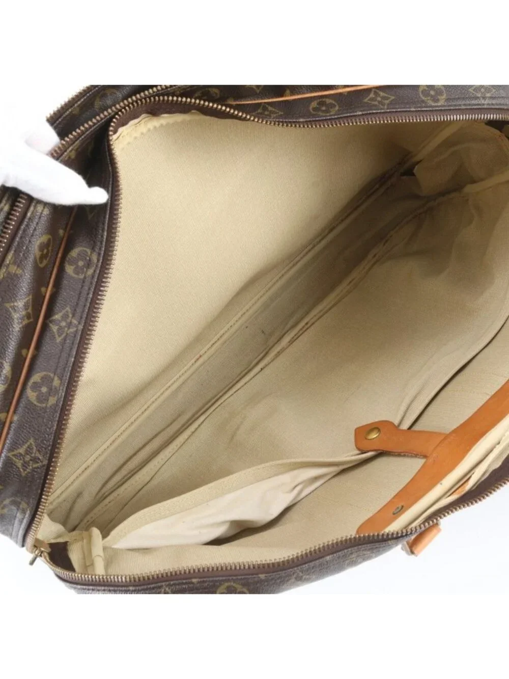 Louis Vuitton Monogram Sirius 55 Leather Boston Bag Tote Carry
